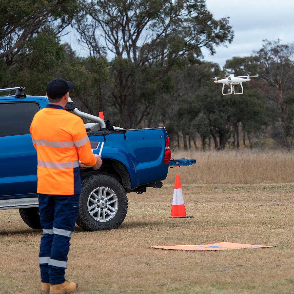Aeromap drone flying